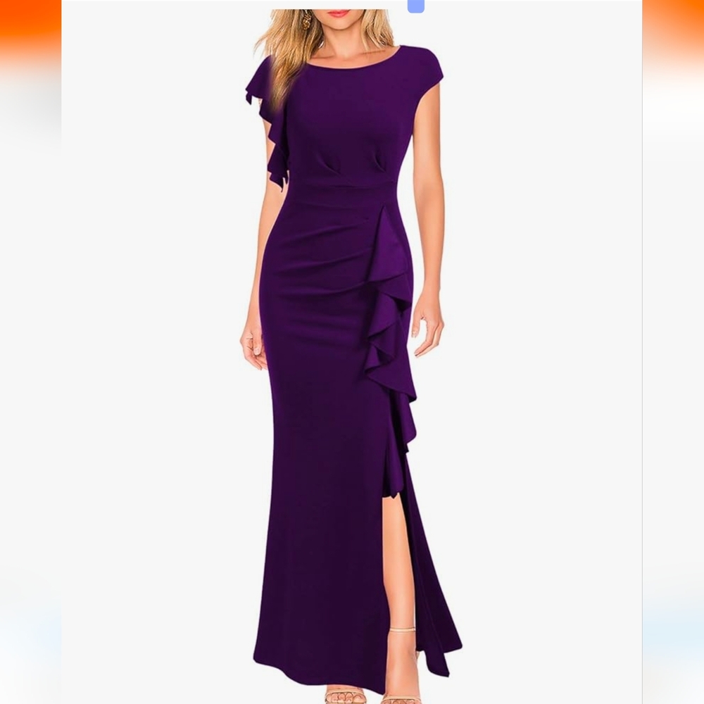 Elegant Purple Evening Gown
